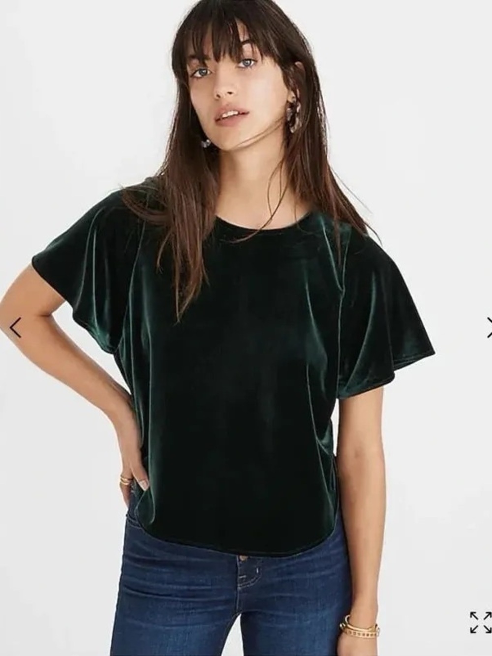 Madewell Velvet Butterfly Top